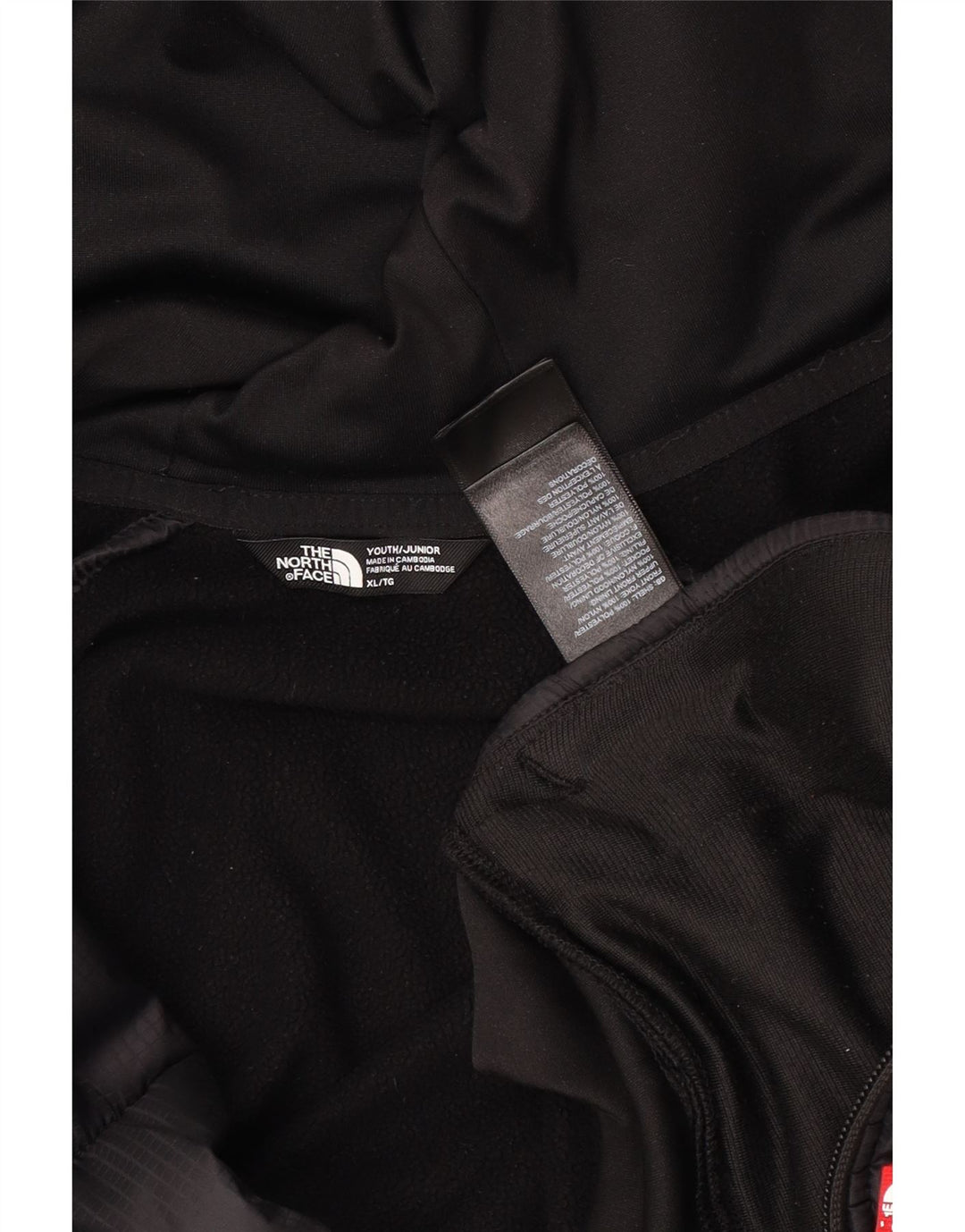 THE NORTH FACE Boys πουλόβερ με κουκούλα με φερμουάρ 14-15 ετών XL μαύρο χρώμα