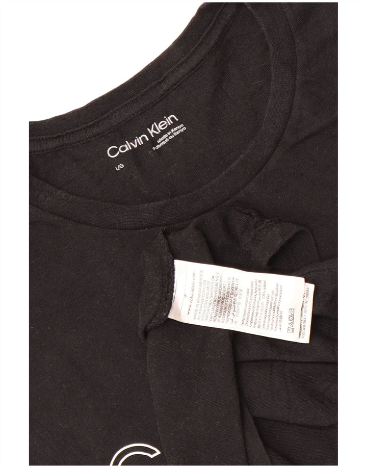 Γραφικό ανδρικό γιλέκο CALVIN KLEIN, μεγάλο μαύρο βαμβακερό