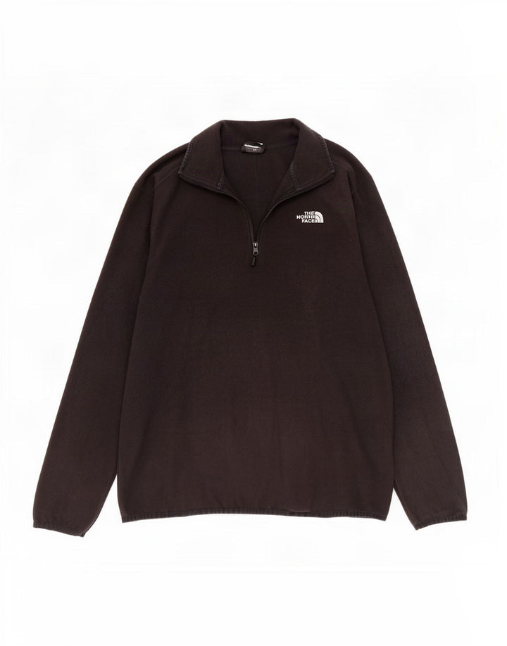 Το ανδρικό φλις φερμουάρ North Face, μεσαίο μαύρο πολυεστέρας