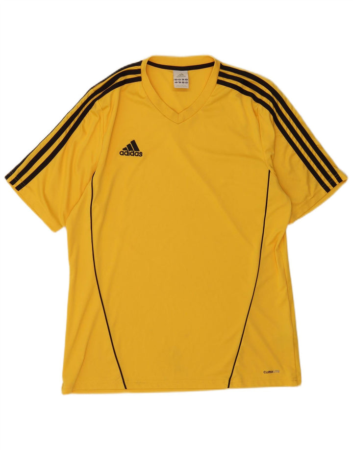 Ανδρικό T-Shirt Climalite Adidas Top Large Yellow Polyester