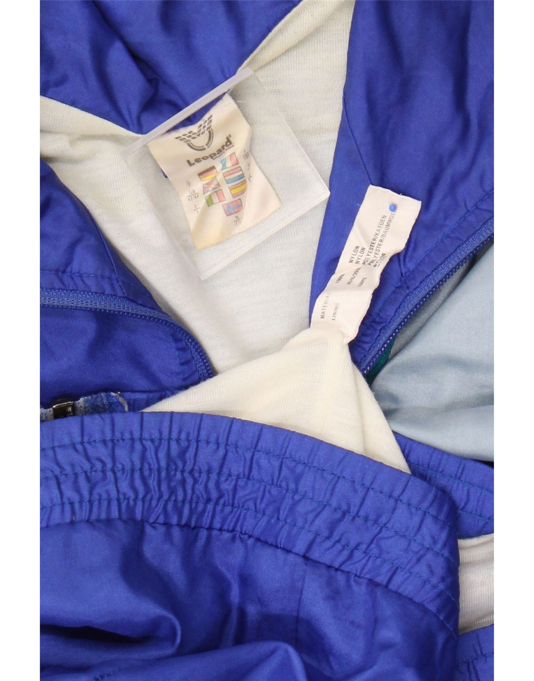Ανδρική φόρμα Leopard Top Jacket UK 42/44 Large Blue Colorblock Nylon