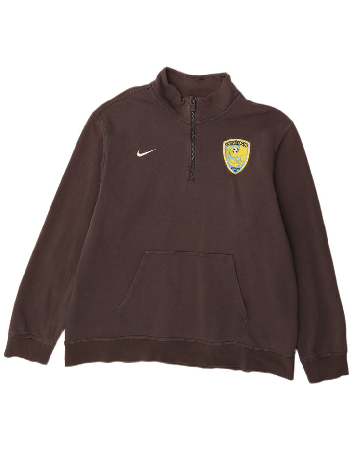 Ανδρικό φούτερ Nike με φερμουάρ Jumper XL Γκρι βαμβακερό