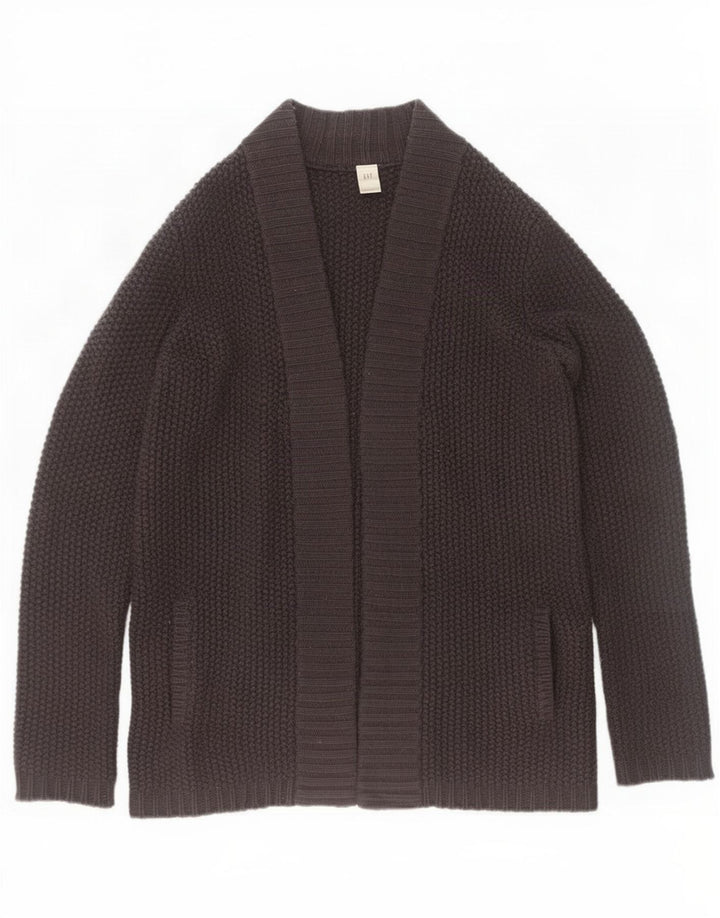 Gap Γυναικείο Longline Oversized ανοιχτό πουλόβερ ζακέτα UK 14 μεσαίο μαύρο μαλλί