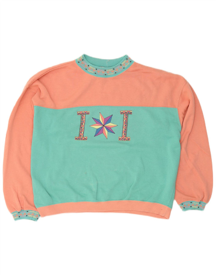 Γυναικείο γραφικό φούτερ Playcrew Jumper UK 16 Large Blue Colourblock