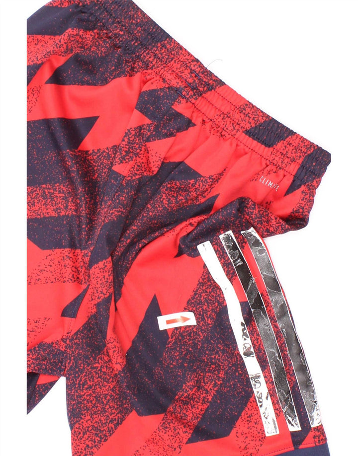 Adidas Boys Climalite Σορτς 6-7 ετών Κόκκινο γεωμετρικό πολυεστέρα
