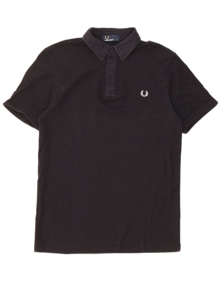 Fred Perry Ανδρικό πουκάμισο πόλο μεσαίου μπλε βαμβακερό