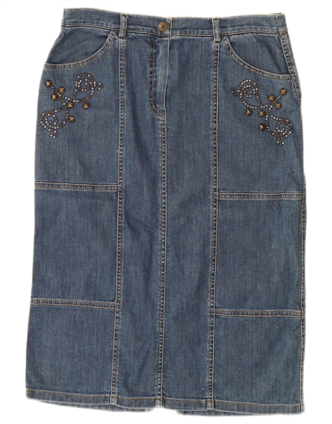 L.Pucci Γυναικεία Τζιν Φούστα IT 44 Medium W28 Μπλε Βαμβακερή