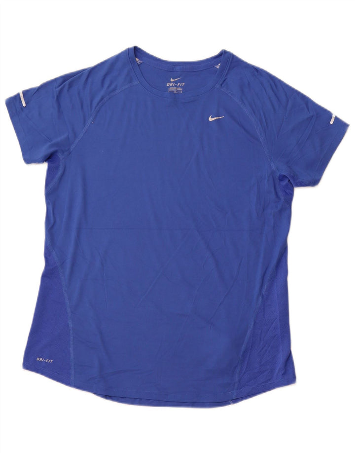 Γυναικείο T-shirt NIKE Dri Fit Top UK 16 Large Blue Polyester