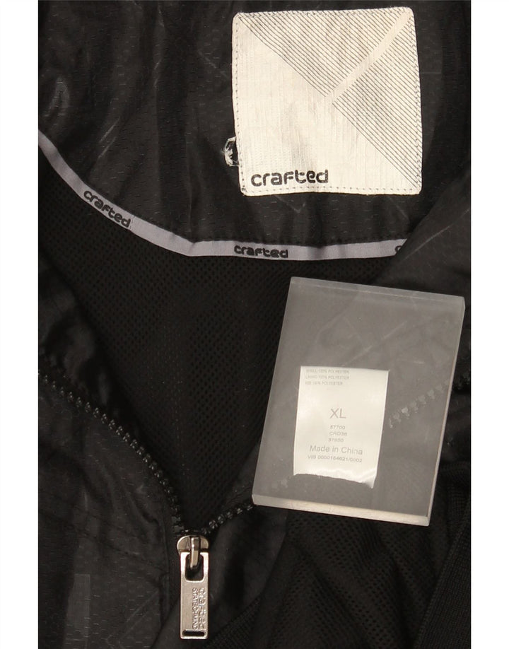 Vintage Ανδρικό γραφικό Bomber Jacket UK 42 XL Μαύρο γεωμετρικό