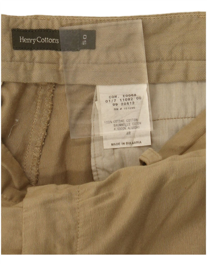 HENRY COTTONS Ανδρικό ίσιο παντελόνι Chino IT 50 Large W32 L29 Beige
