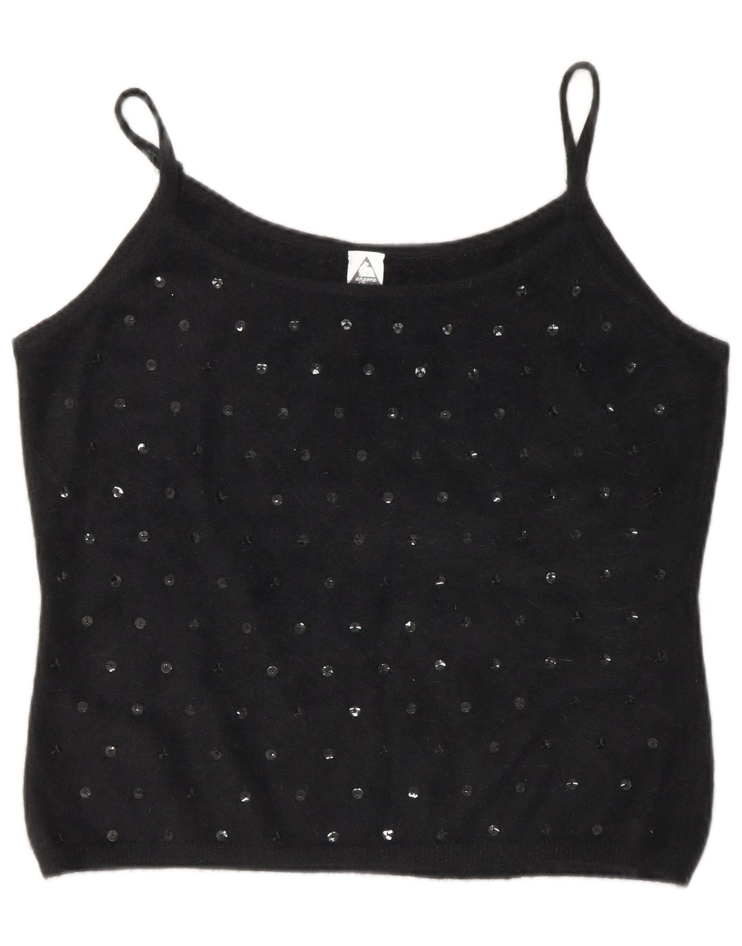 Luisa Spagnoli Γυναικεία Cami Top UK 14 Medium Black Angora