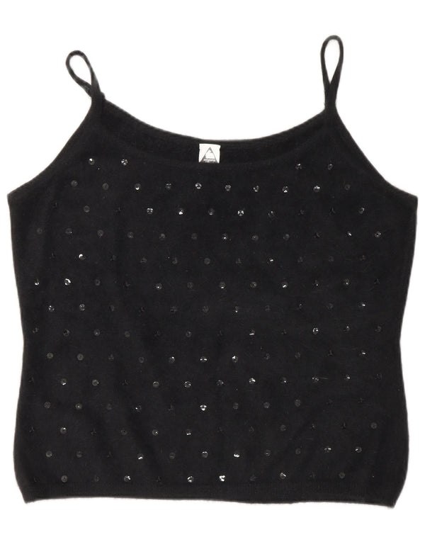 Luisa Spagnoli Γυναικεία Cami Top UK 14 Medium Black Angora