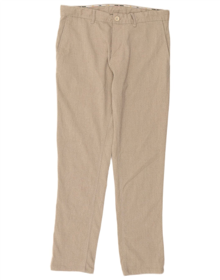 Zara Ανδρικό ίσιο παντελόνι Chino EU 40 Medium W31 L28 Beige Polyester