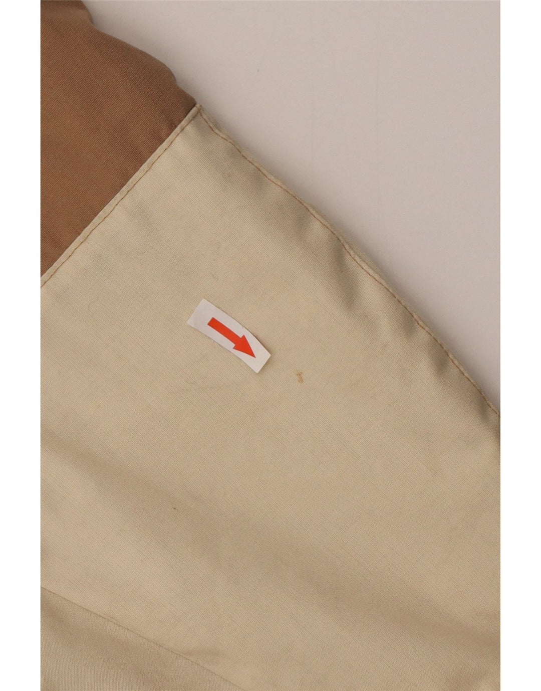 Vintage Ανδρικό μπουφάν με κουκούλα αντιανεμικό IT 46 Small Beige Colourblock