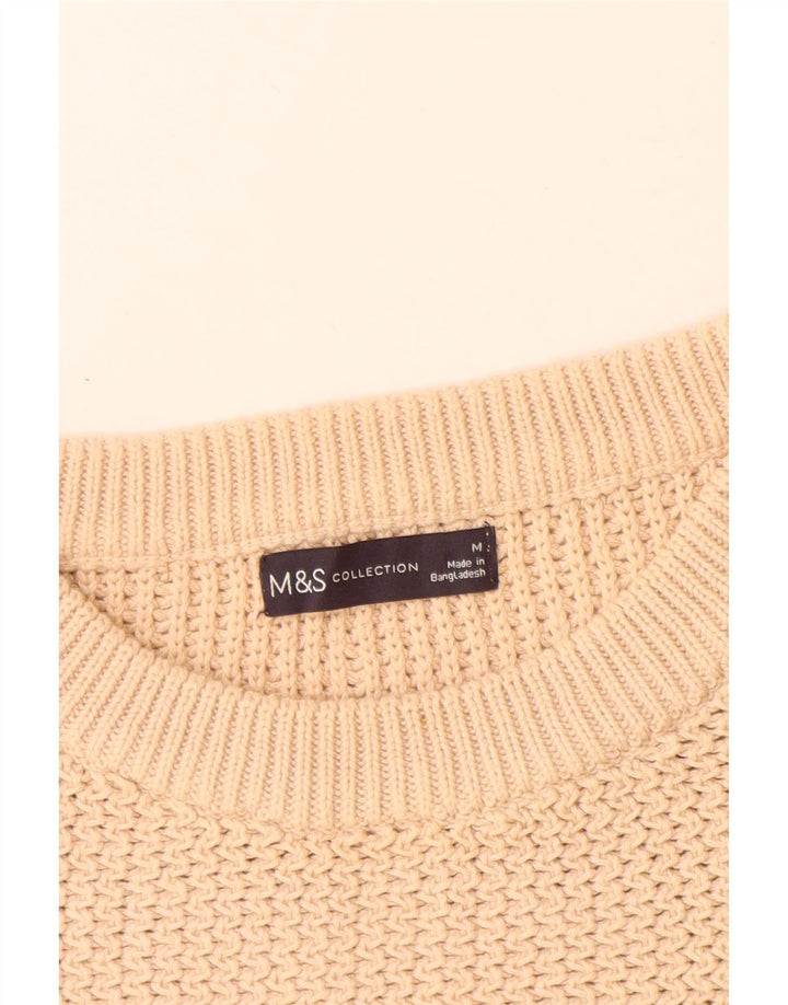 Marks & Spencer Γυναικείο πουλόβερ με λαιμόκοψη UK 14 Medium Beige