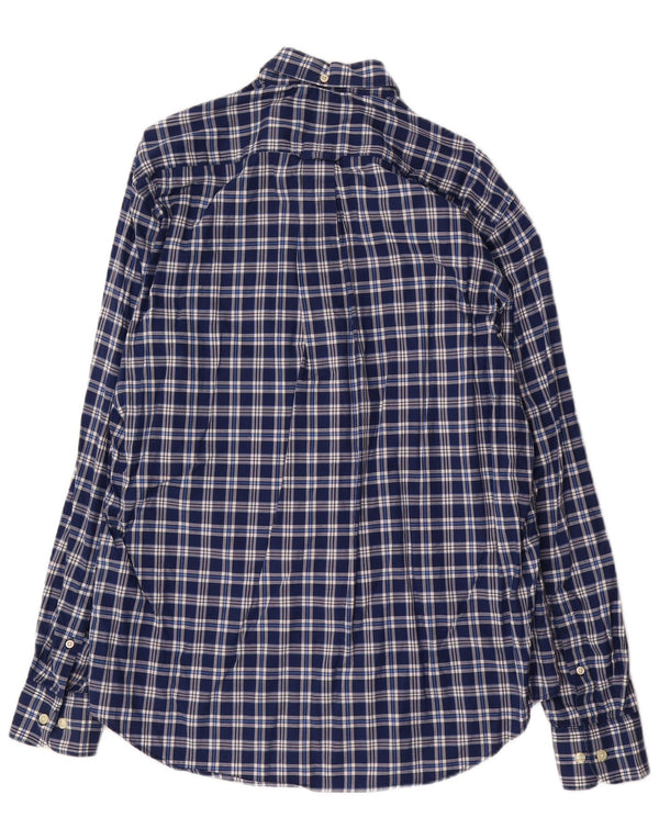 Ανδρικό πουκάμισο Gant Madison Regular Fit Large Navy Blue Check Cotton