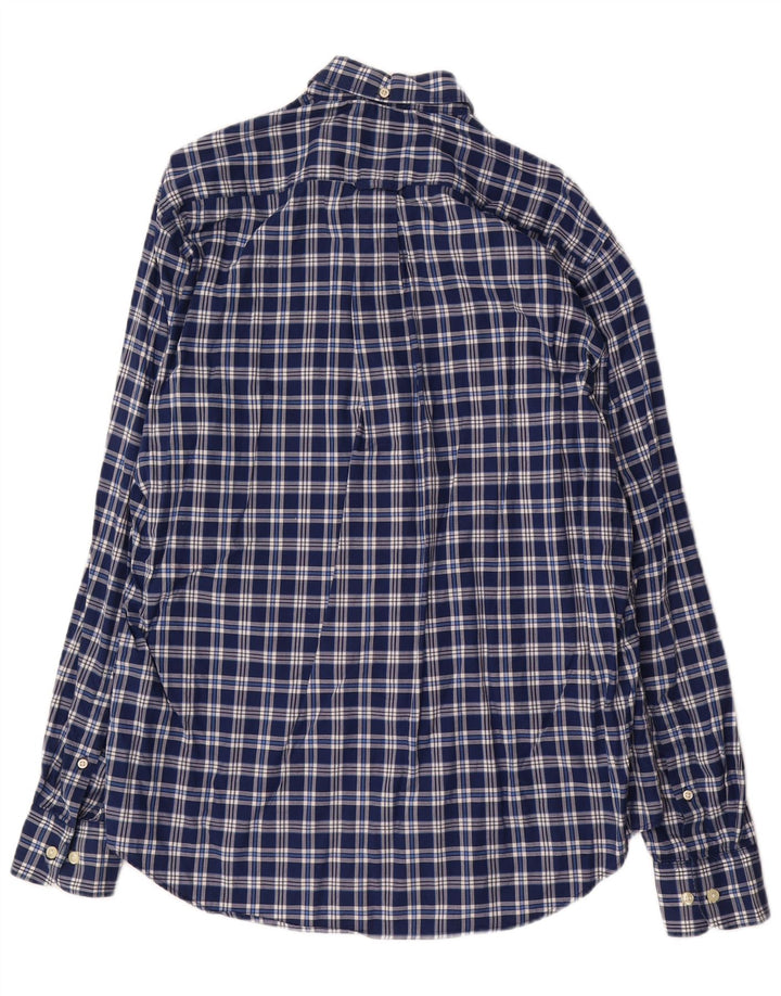 Ανδρικό πουκάμισο Gant Madison Regular Fit Large Navy Blue Check Cotton