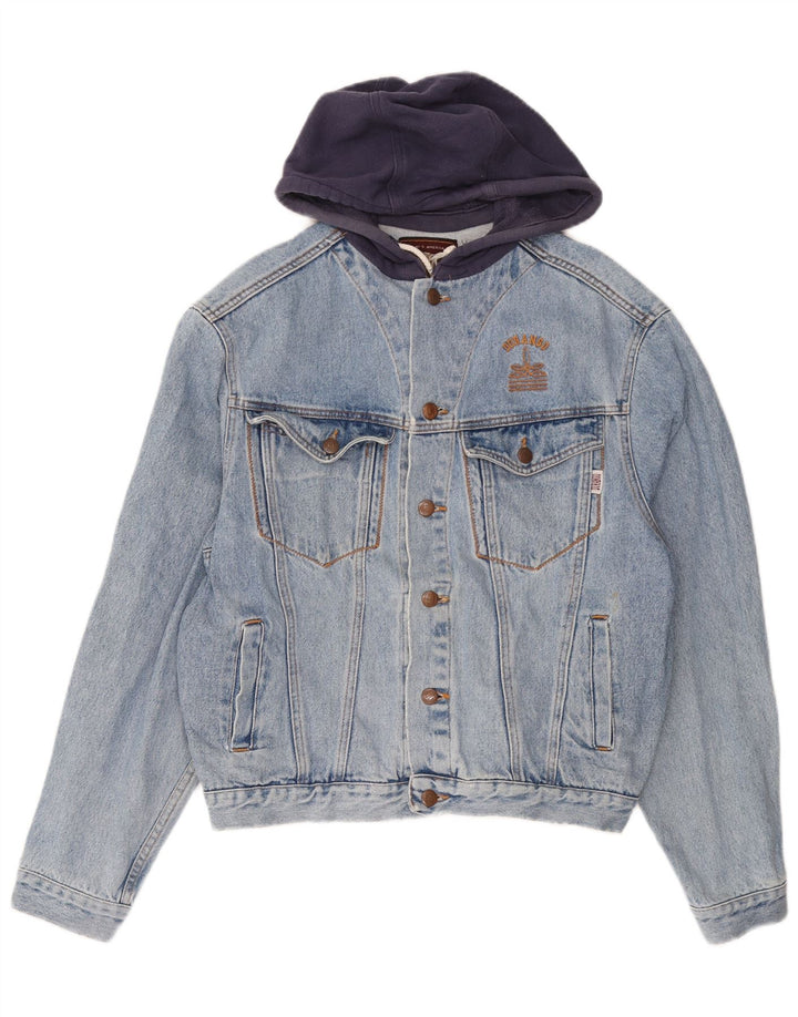 Ανδρικό τζιν μπουφάν DURANGO με κουκούλα UK 40 μεγάλο μπλε βαμβακερό χρώμα