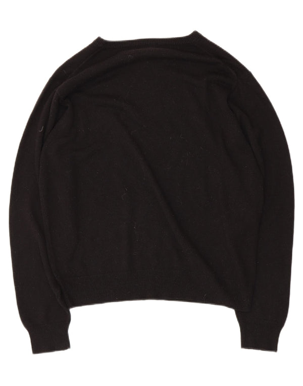 DOCKERS Mens Crew Neck Jumper Sweater Medium Black Acrylic