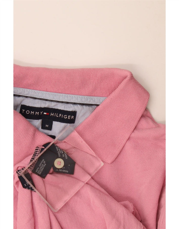 Ανδρικό πουκάμισο πόλο Tommy Hilfiger, μεσαίο ροζ βαμβακερό