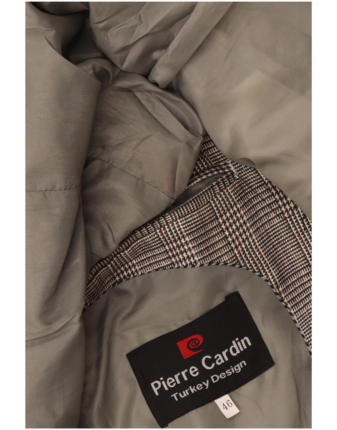 Pierre Cardin Ανδρικό μπουφάν σακάκι με 1 κουμπί EU 46 Small Grey Houndstooth