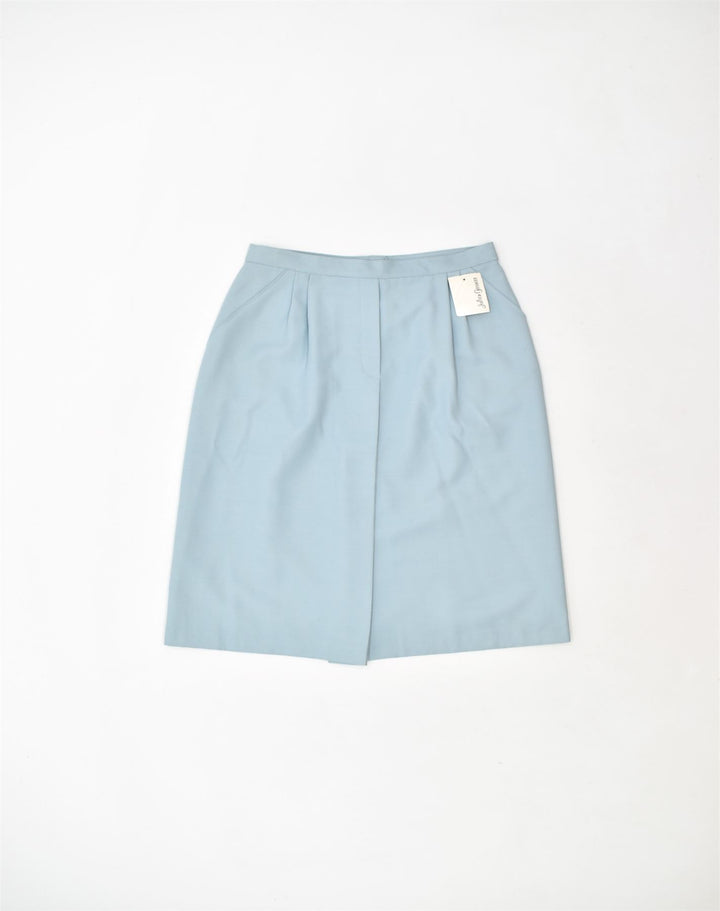 VINTAGE Womens Pegged Straight Skirt IT 48 XL W30 Blue Polyester | Vintage | Thrift | Second-Hand | Used Clothing | Messina Hembry 