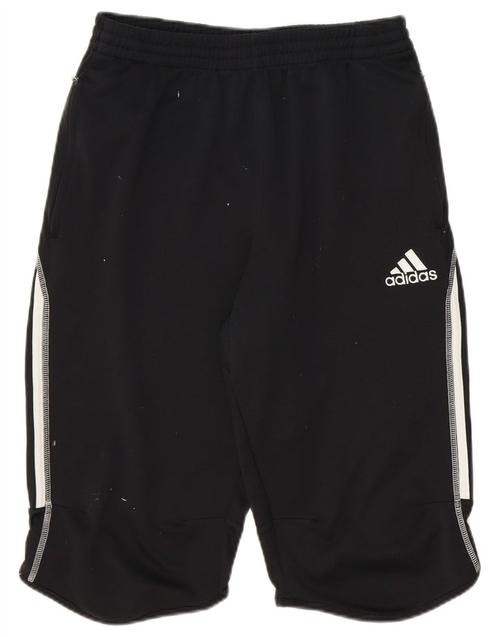 Ανδρικό σορτς βερμούδα Adidas από μεσαίο μαύρο πολυεστέρα
