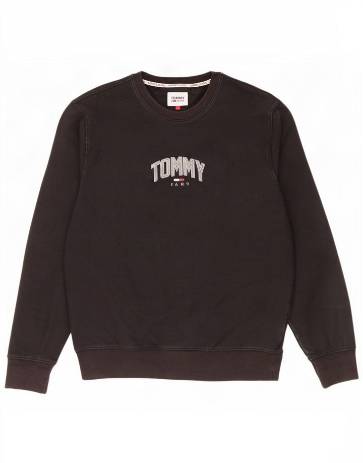 Ανδρικό γραφικό φούτερ Tommy Hilfiger Jumper Μεσαίο μαύρο βαμβακερό