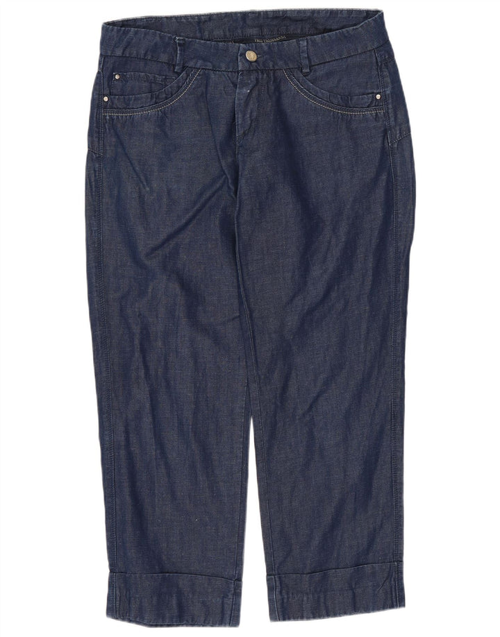 TRUSSARDI Γυναικείο Cropped Jeans W26 L24 Navy Blue Cotton