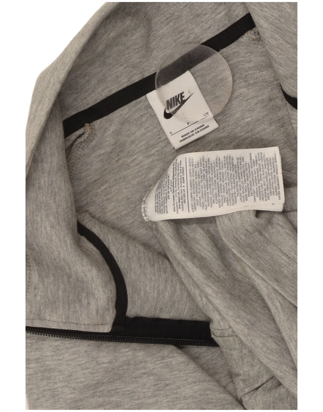 NIKE Γυναικεία φούτερ με κροτίδες μεγάλου μεγέθους UK 10 Small Grey Flecked