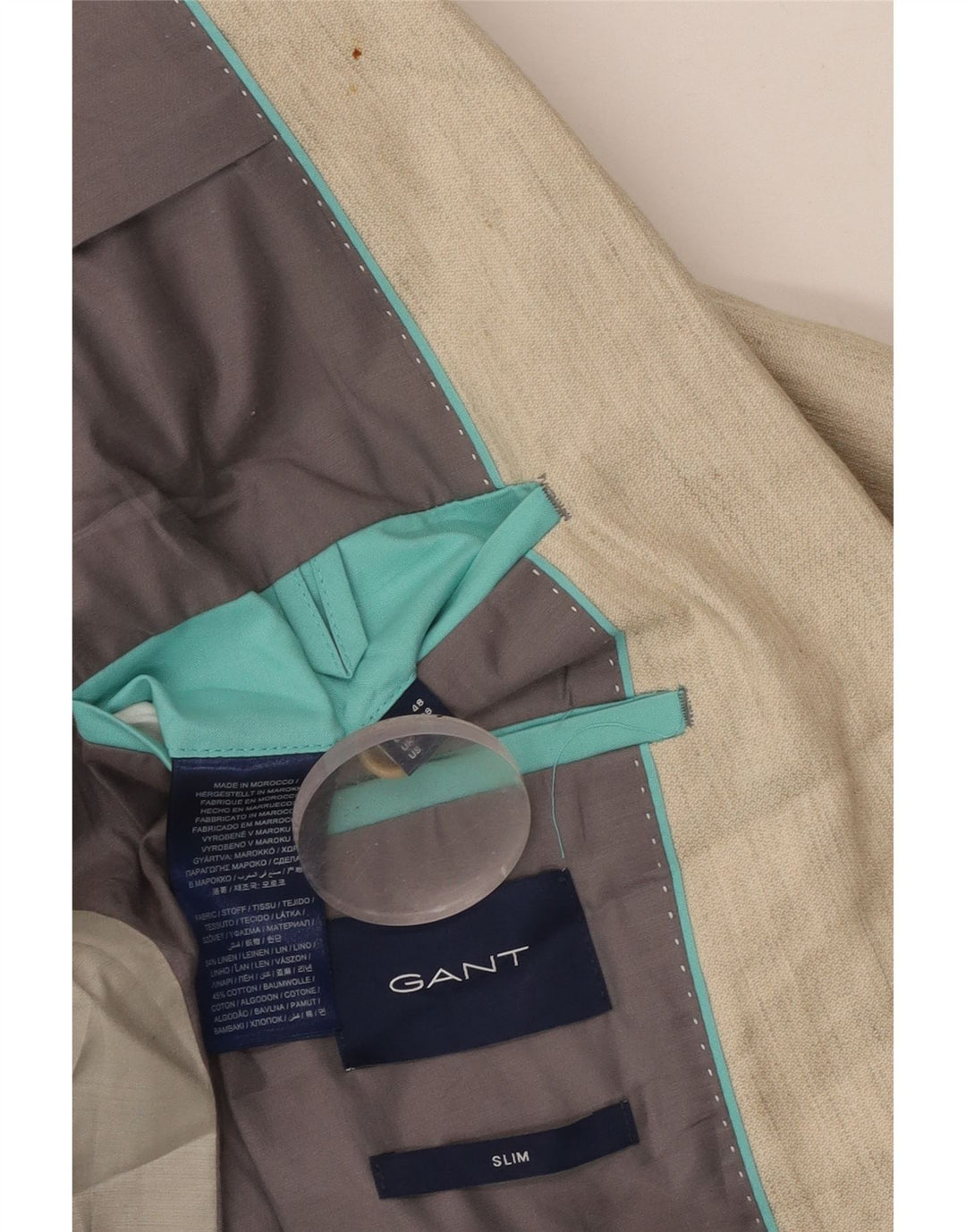 GANT Ανδρικό σακάκι σακάκι με 2 κουμπιά UK 38 Medium Beige Λευκό