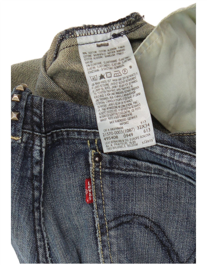 Γυναικείο τζιν ίσιο Levi's W32 L30 Μπλε βαμβακερό