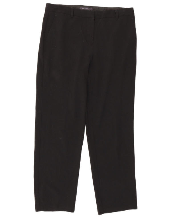 Marks & Spencer Γυναικείο Slim Casual Παντελόνι UK 12 Medium W32 L28 Black