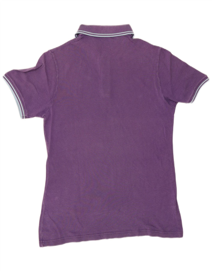 FRED PERRY Ανδρικό πουκάμισο πόλο, Βαμβακερό μεσαίο μωβ ριγέ