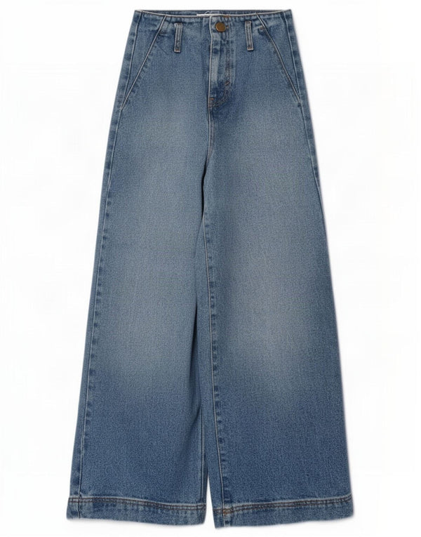 Zara γυναικείο τζιν ψηλόμεσο φαρδύ πόδι EU 22 2XS W22 L26 Μπλε