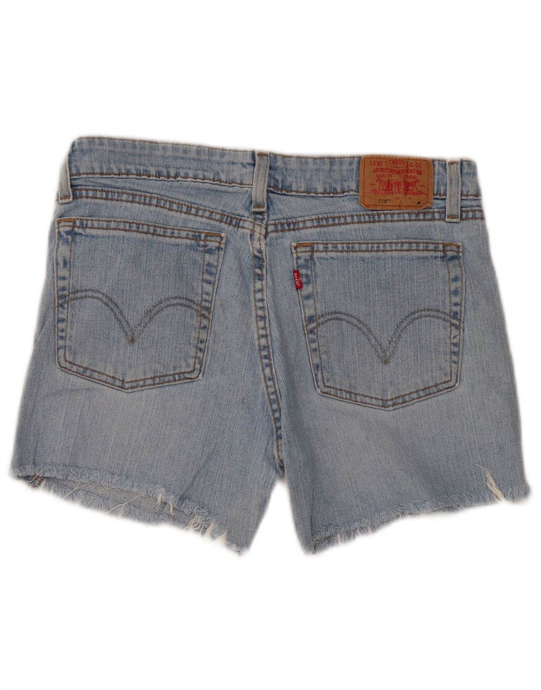 Γυναικείο σορτς Levi's 518 Super Low Jenim Medium W32 Μπλε βαμβακερό
