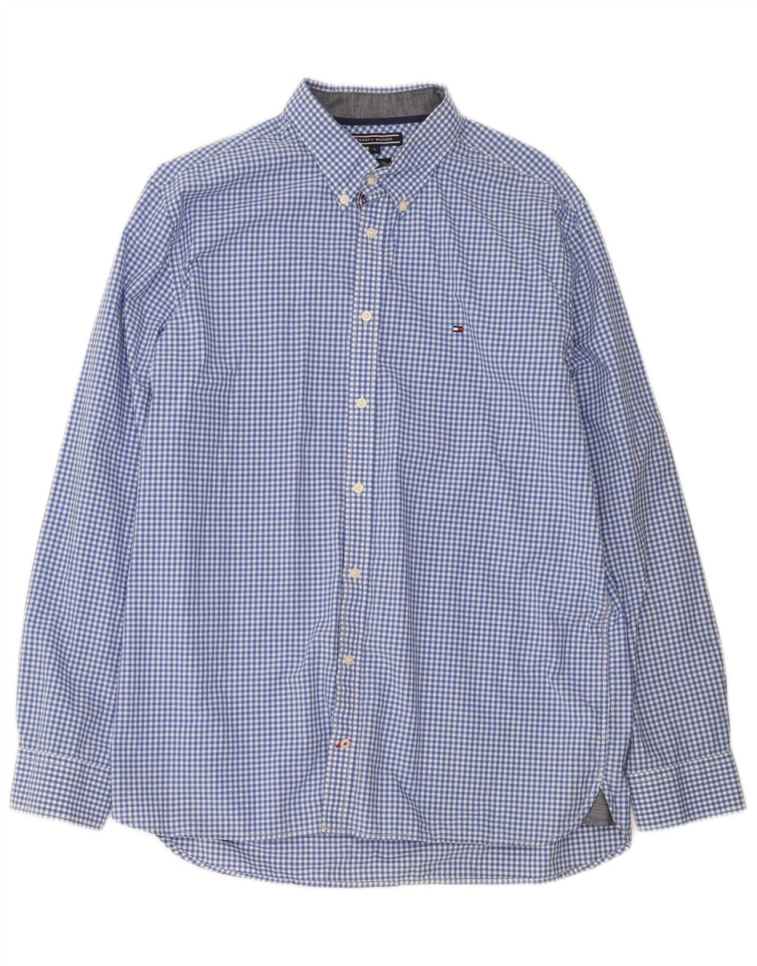 Ανδρικό πουκάμισο Tommy Hilfiger XL Blue Gingham Cotton