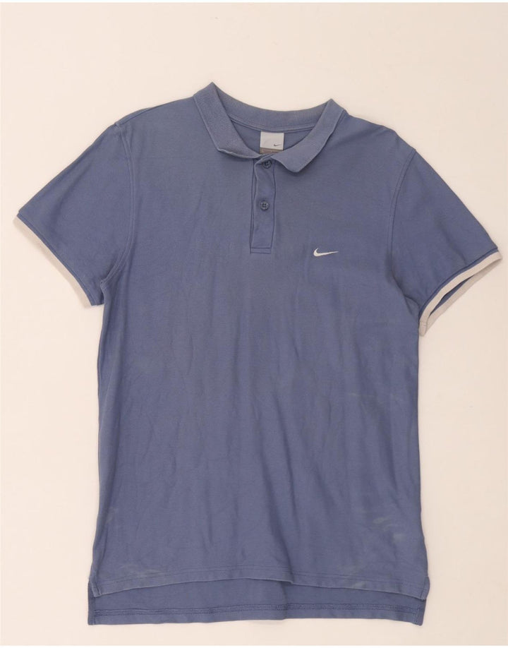 Ανδρικό μπλουζάκι πόλο Nike μεγάλο μπλε βαμβακερό