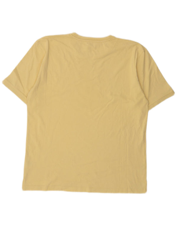 Lambretta Ανδρικό γραφικό T-Shirt Top μεγάλο κίτρινο βαμβακερό