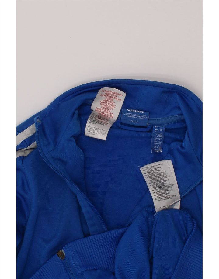 Adidas Boys Graphic αθλητική φόρμα Top Jacket 6-7 Years Blue Polyester