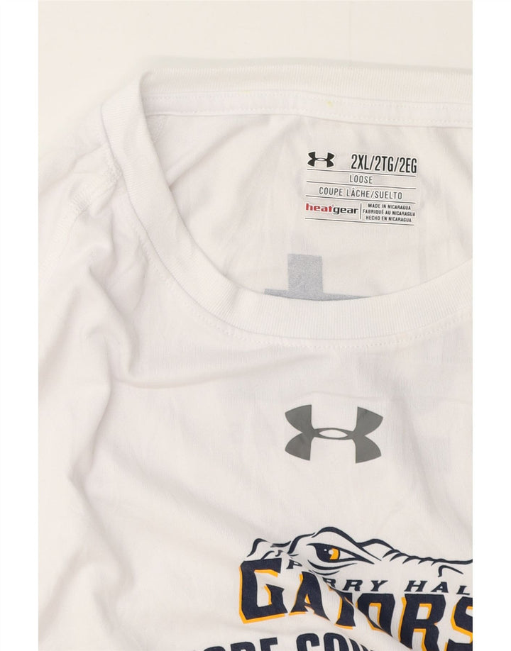 UNDER ARMOUR Ανδρικό γραφικό τοπ Μακρύ μανίκι 2XL Λευκό