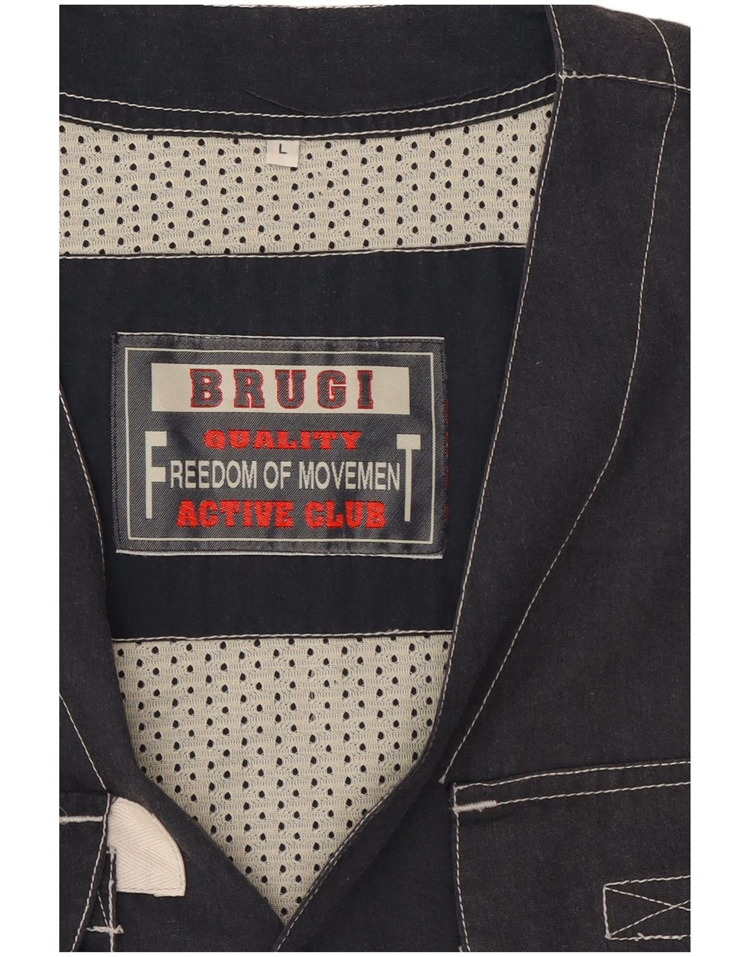 Brugi Mens Utility Gilet UK 40 Large Navy Blue Polyester