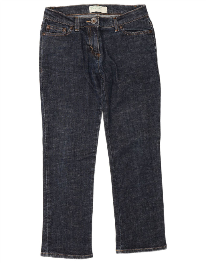 Benetton Γυναικείο Cropped Jeans IT 40 Small W26 L25 Navy Blue