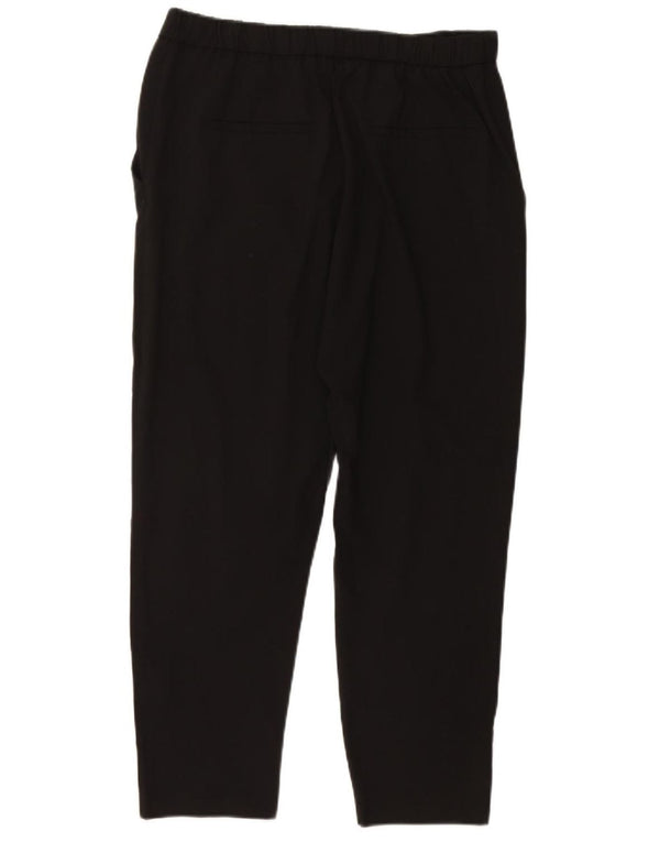ZARA Womens High Waist Capri Trousers Large W30 L22 Black Polyester