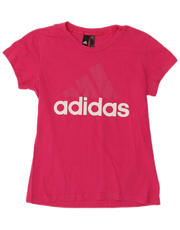 Γυναικείο γραφικό T-Shirt Adidas Top UK 12/14 Medium Pink
