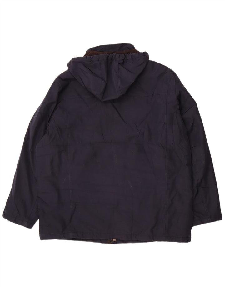 Ανδρικό μπουφάν με κουκούλα Calvin Klein UK 42 XL Navy Blue Polyester