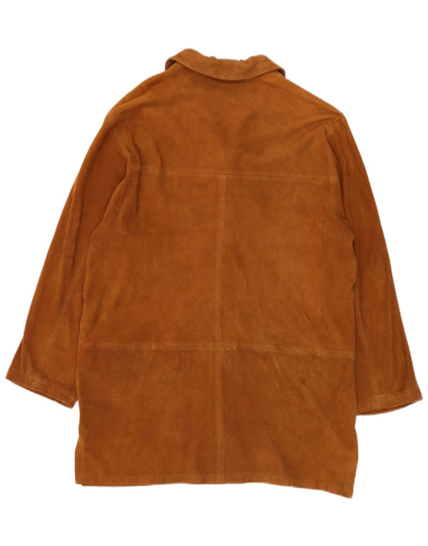 Vintage γυναικείο σουέτ πανωφόρι EU 40 Medium Beige Δέρμα