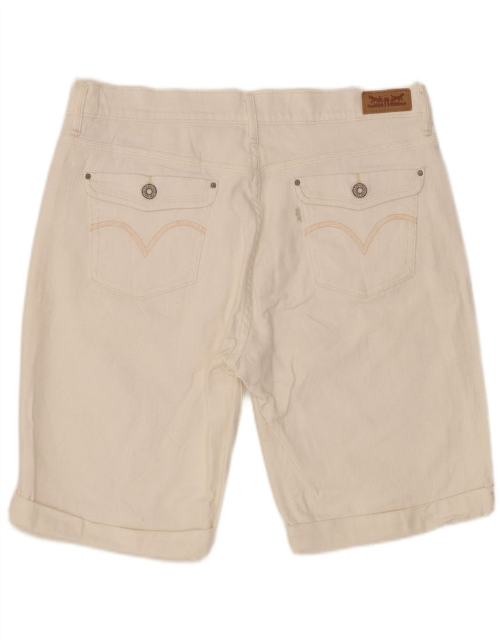Γυναικείο τζιν σορτς Levi's US 10 Large W30 Off White