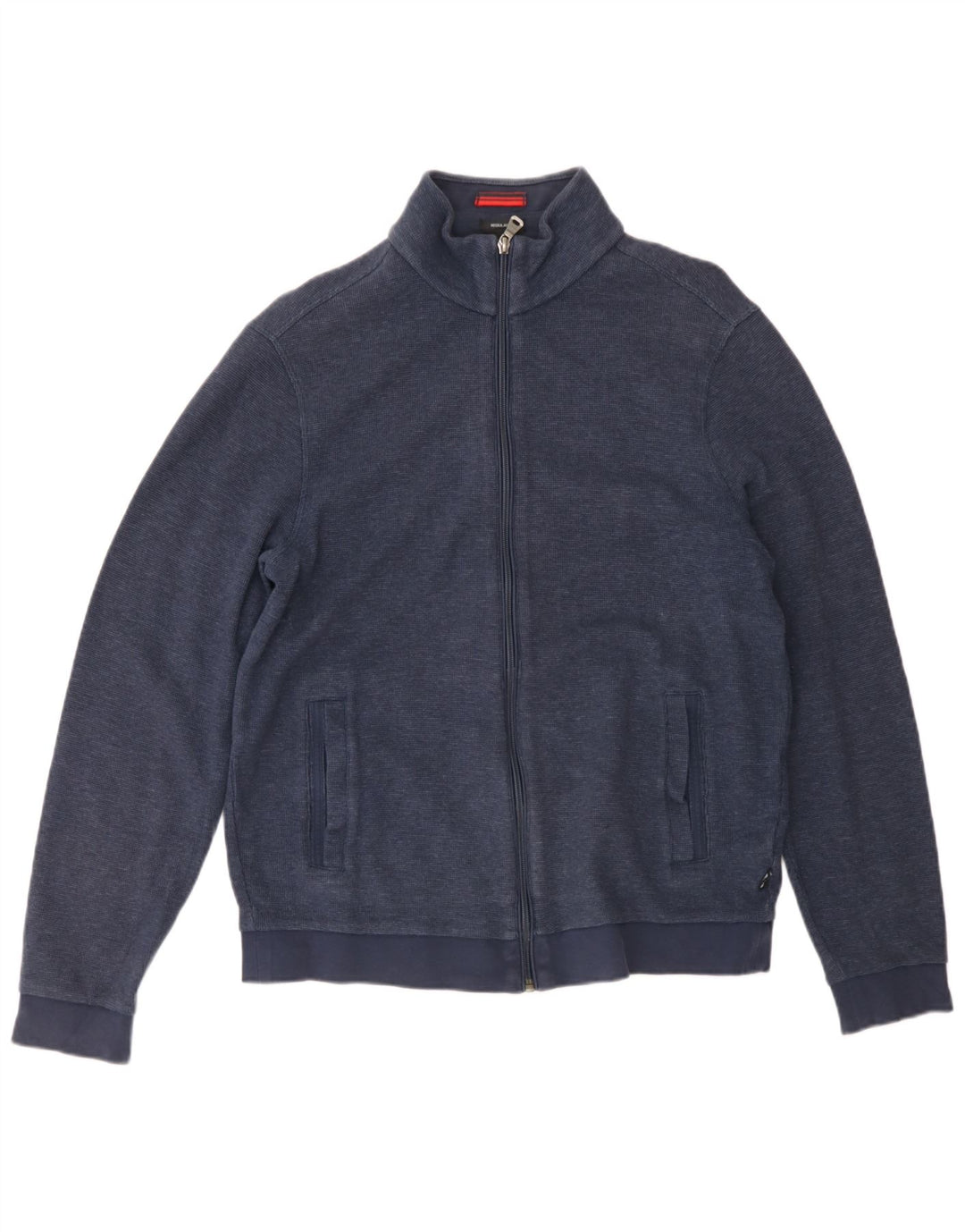 Ανδρική φόρμα Hugo Boss Regular Fit Μπουφάν μεσαίου μπλε από βαμβάκι