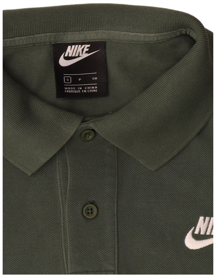 Ανδρικό μπλουζάκι πόλο Nike, μικρό πράσινο βαμβακερό